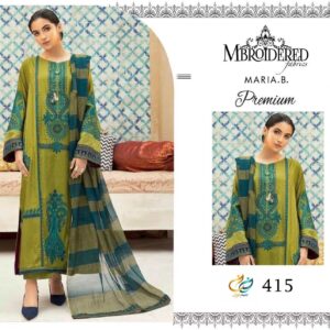 Maria B #415 Premium Airjet Dhanak With Digital Wool Shawl