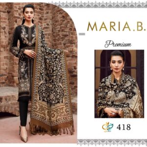 🍂Maria B #418🍂 WINTER COLLECTION Stuff: Best Quality Airjet Dhanak